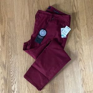Burgandy Ankle jeggings